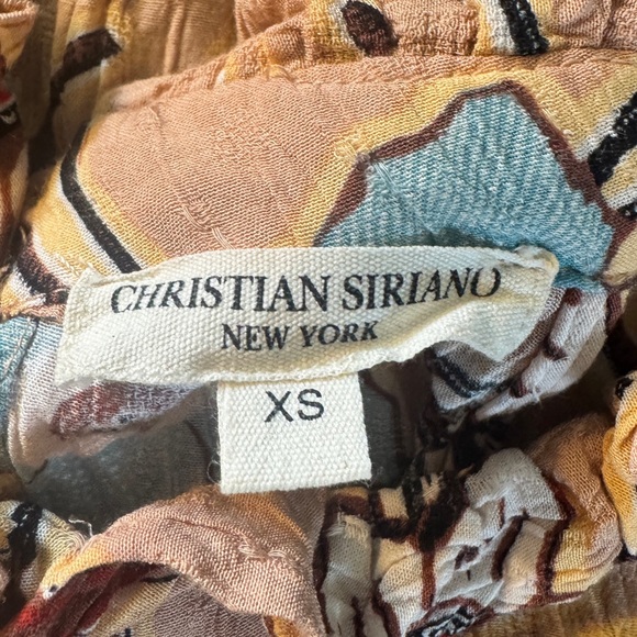 Christian Siriano Tan Floral Halter Tank Top - Picture 5 of 7